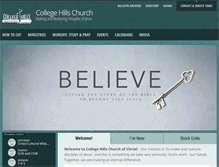 Tablet Screenshot of collegehills.org